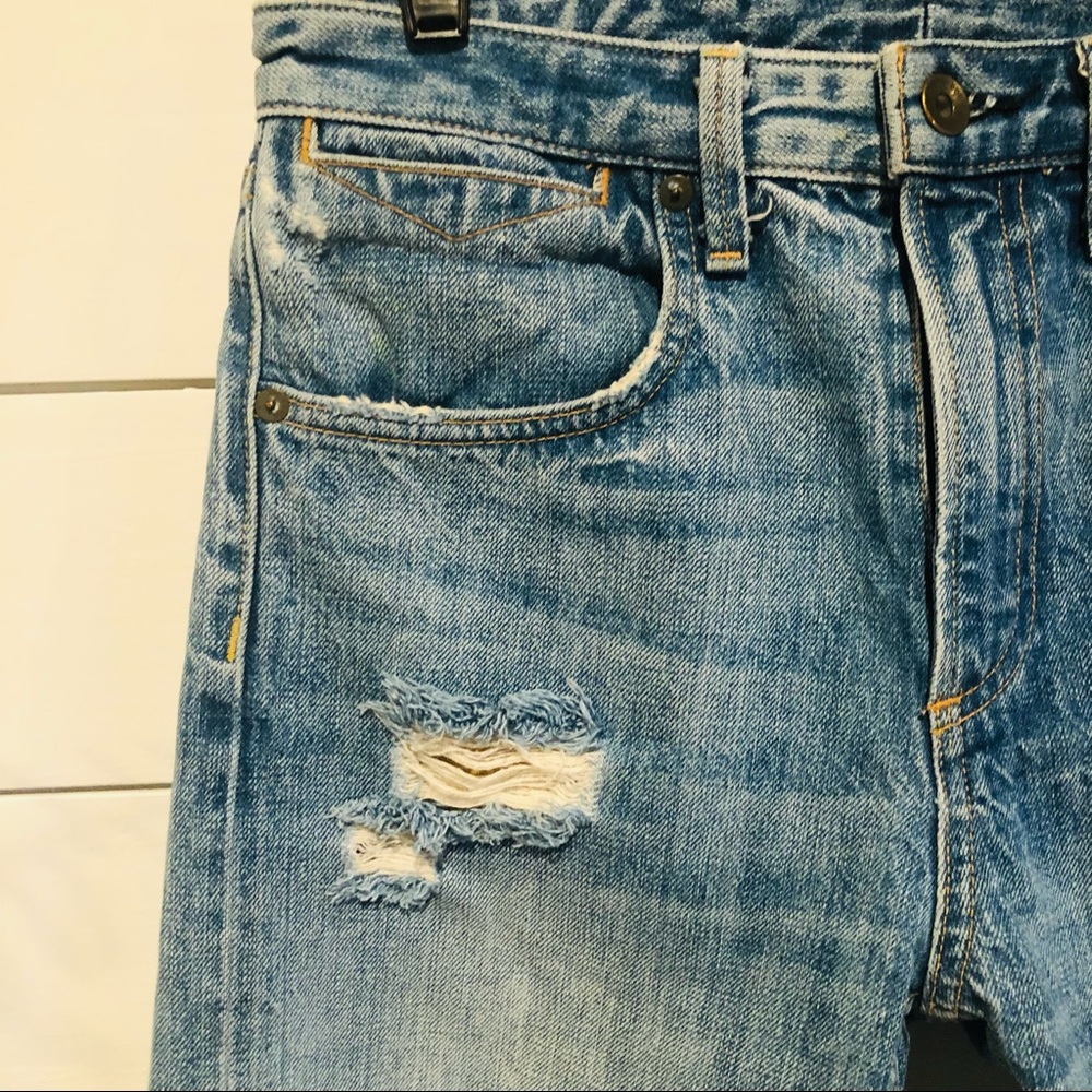 Rag & Bone Patchwork Distressed Cropped Jeans 25 - image 3